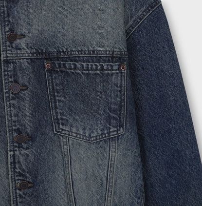 French Golden Work Denim Jacket