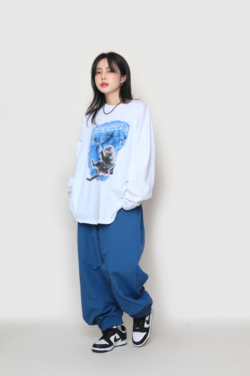 Cat Electro Long Sleeve T