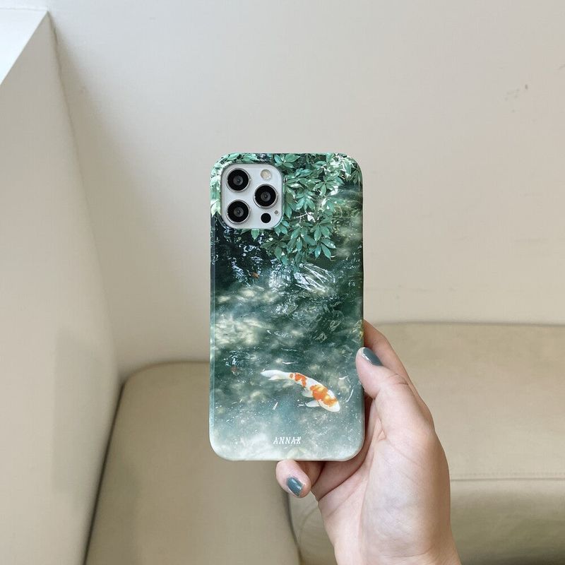 [green breeze koi goldfish hard case]