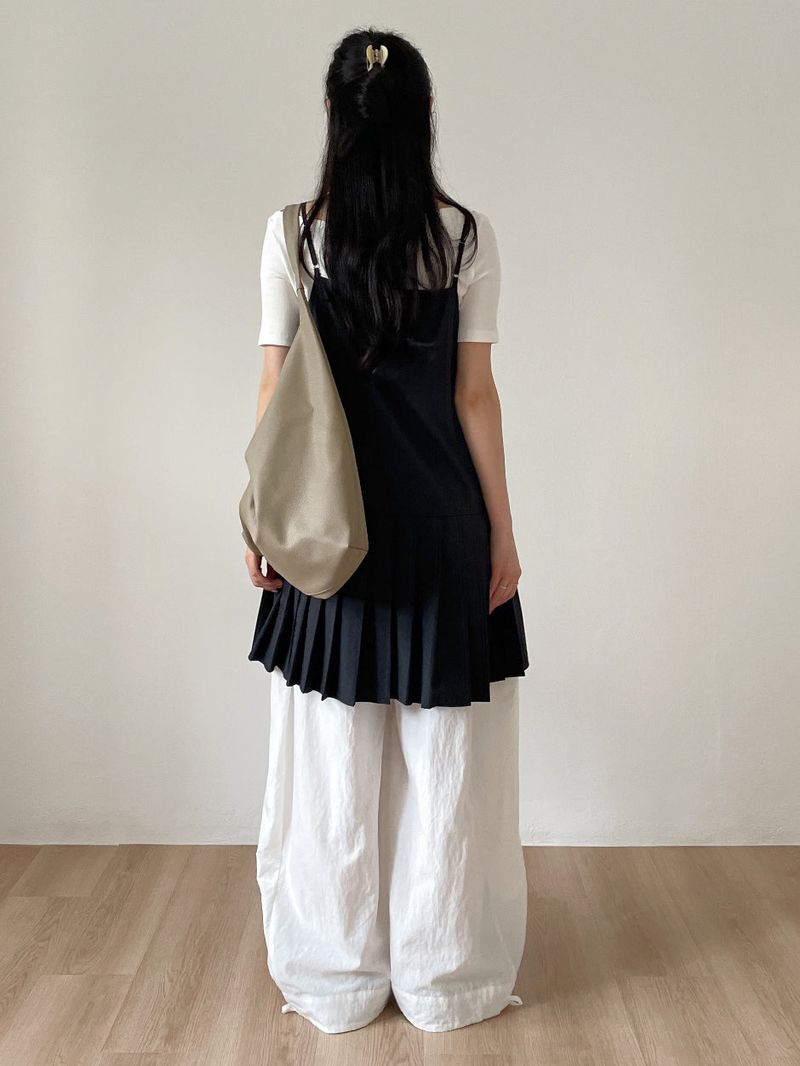 Sepia Pleated Bustier One Piece