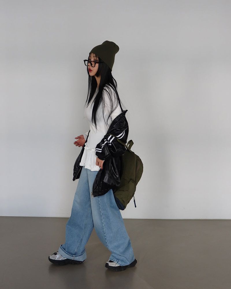 フリルレイヤードロングシャツ