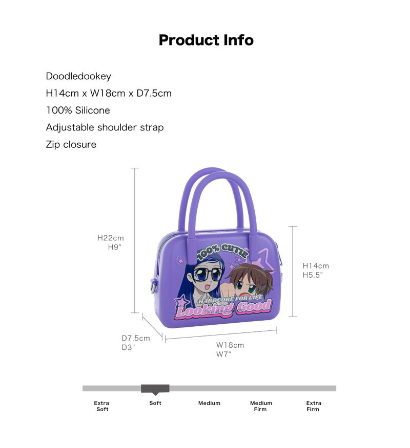 Silicone Anime Bag Purple