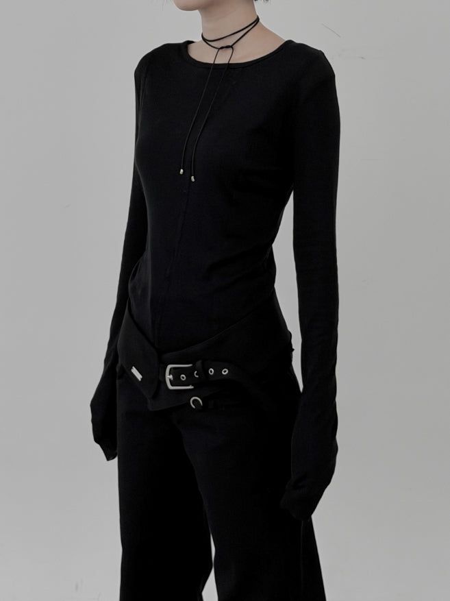 Outsole see-through long-sleeve tee
