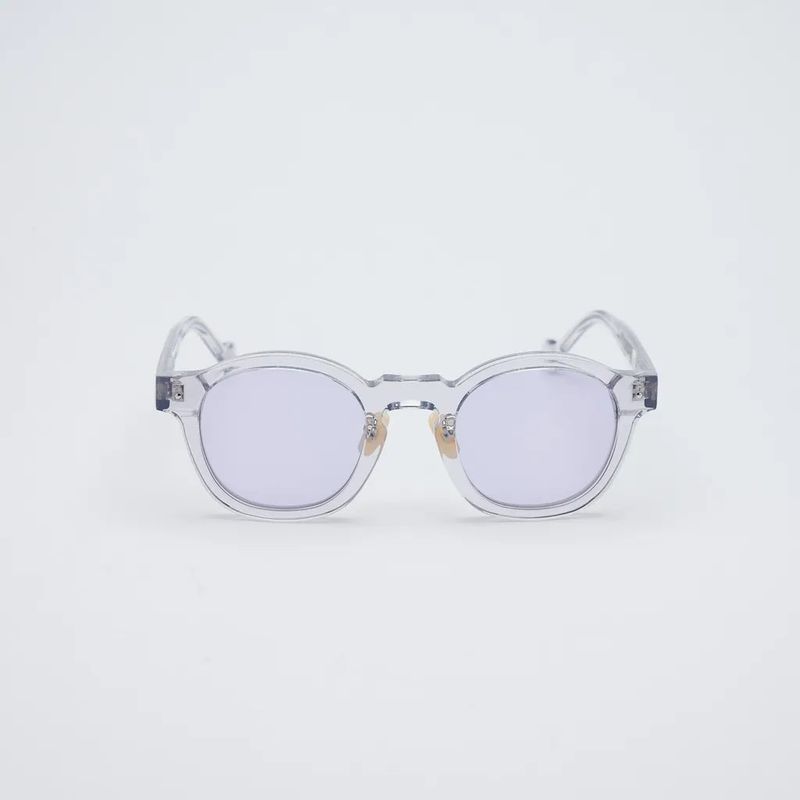 GANGPIE.CLUB（ガンパイクラブ）の「Vatic Vintage Optical Otosan Light grey-framed purple lens（Fashion Accessories）」