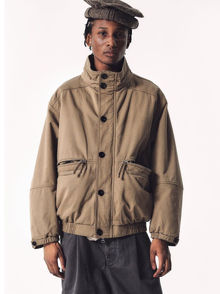 STAND-UP COLLAR COTTON JACKET