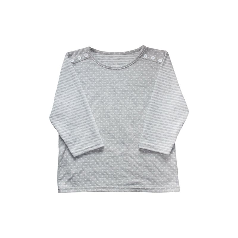 ボタンスリーブTシャツ
