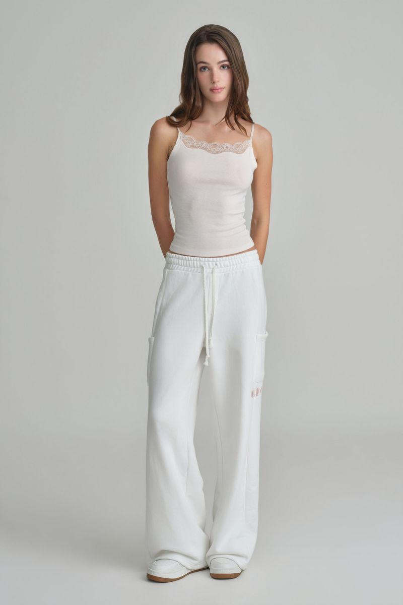NYC sweatpants, Ivory