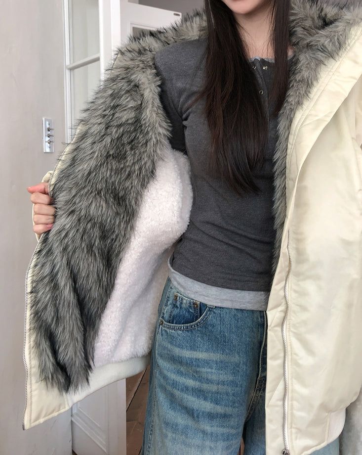 OUNCE Fur Shearling Down Jumper