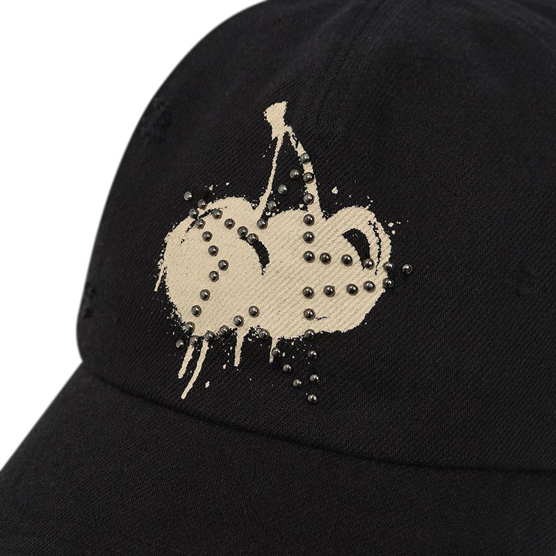 MELTING CHERRY BALL CAP [BLACK]