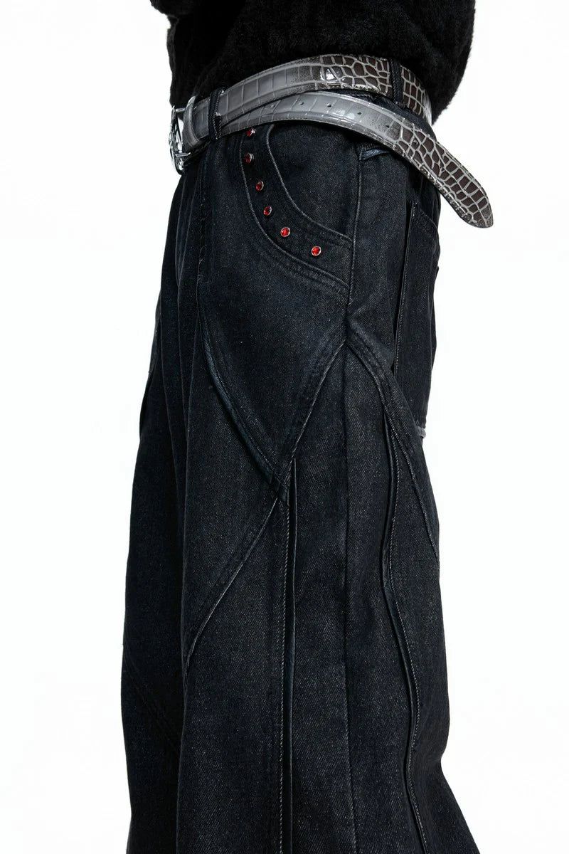 Vintage Washed Flare Jeans