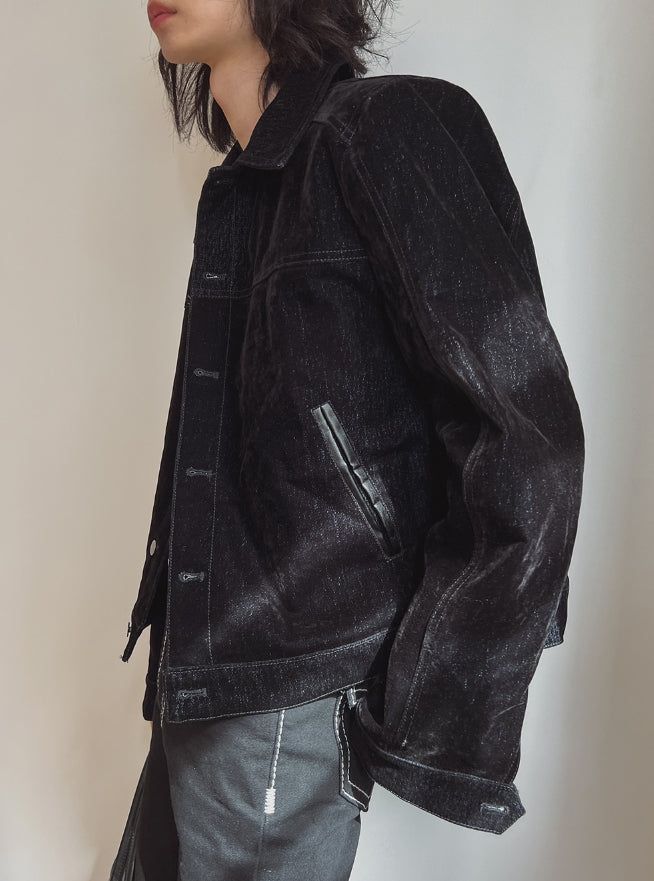 Wiles Velvet Denim Jacket