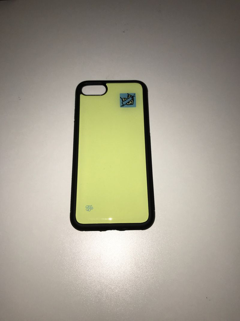 lemon square patch epoxy phone case