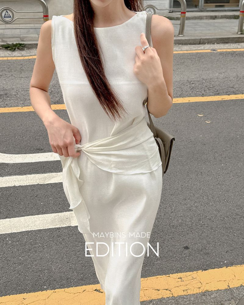 Sage layered dress