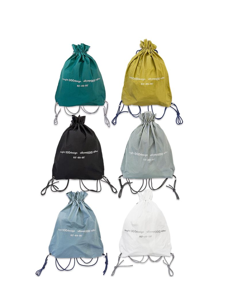 Reverse Logo Gym Sack / White
