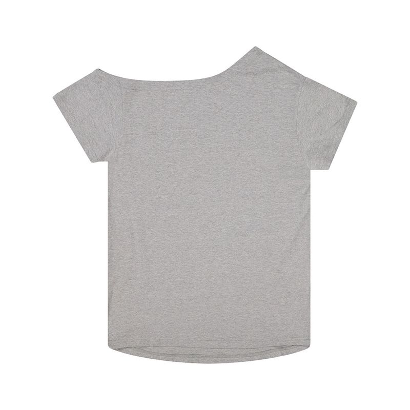 (DUC) GA One-Shoulder T-Shirt Gray
