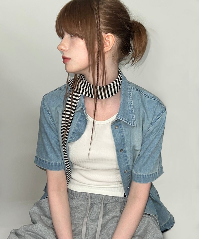 ZIZEMUSEUM(ジゼミュージアム)の「DENIM SHIRTS (BLUE)(Tops)」