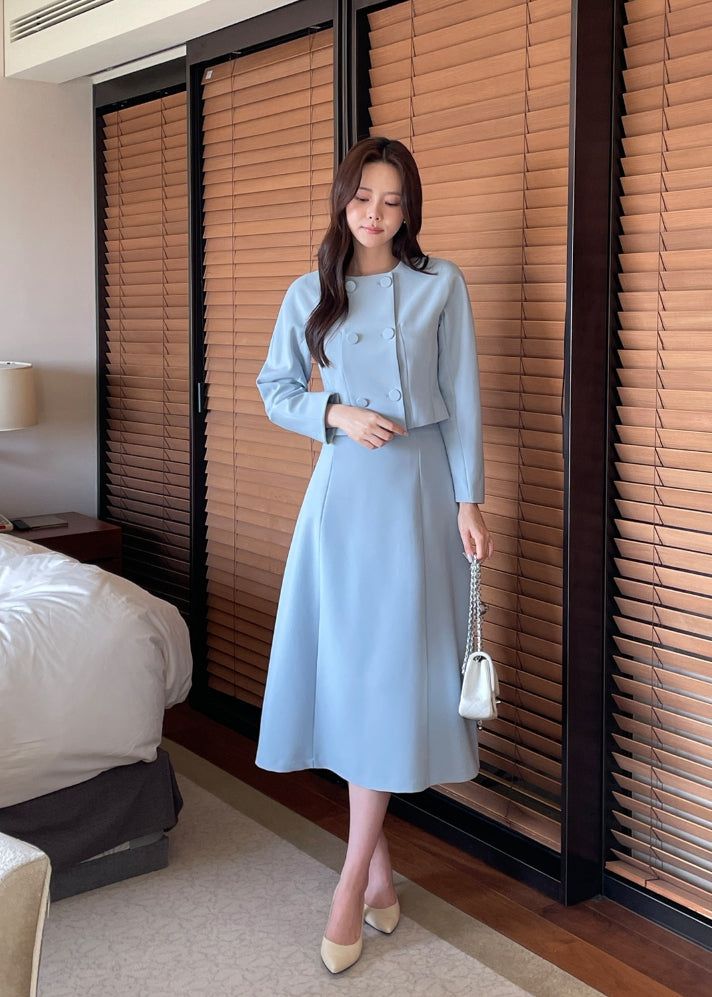 iam mari（アイアム マリ）の「Siken Double Crop Jacket Flare Skirt Set（Setup）」