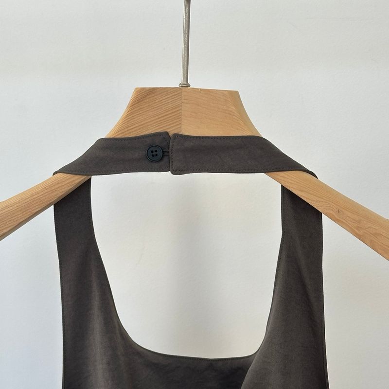 Halter Slit Dress - 2colors  
