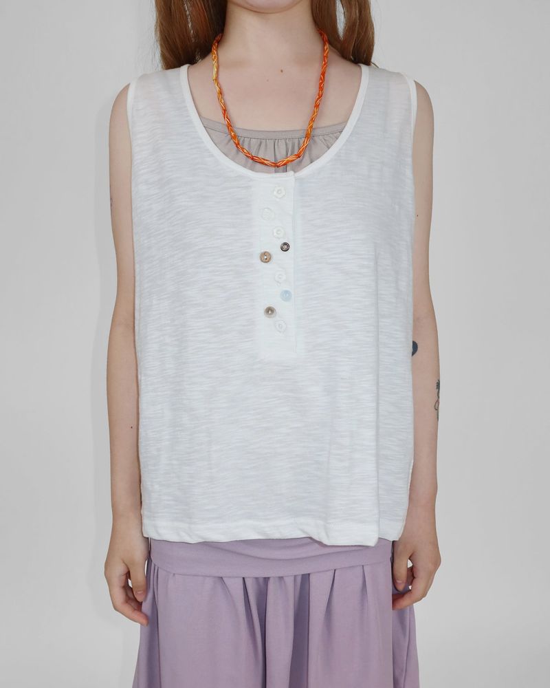 MORE BUTTON SLUB CAMI