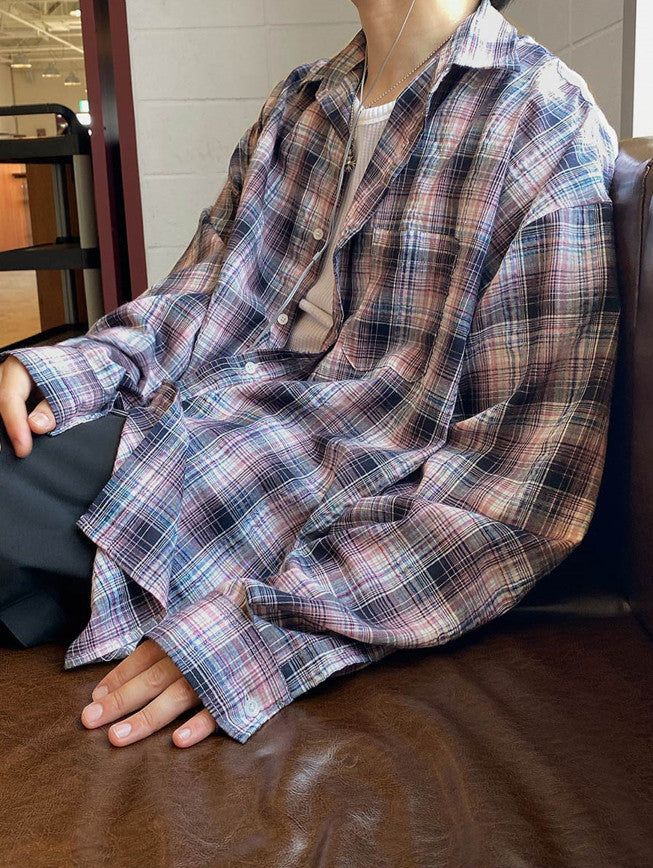 No.0780 F thin daddy check SHIRT