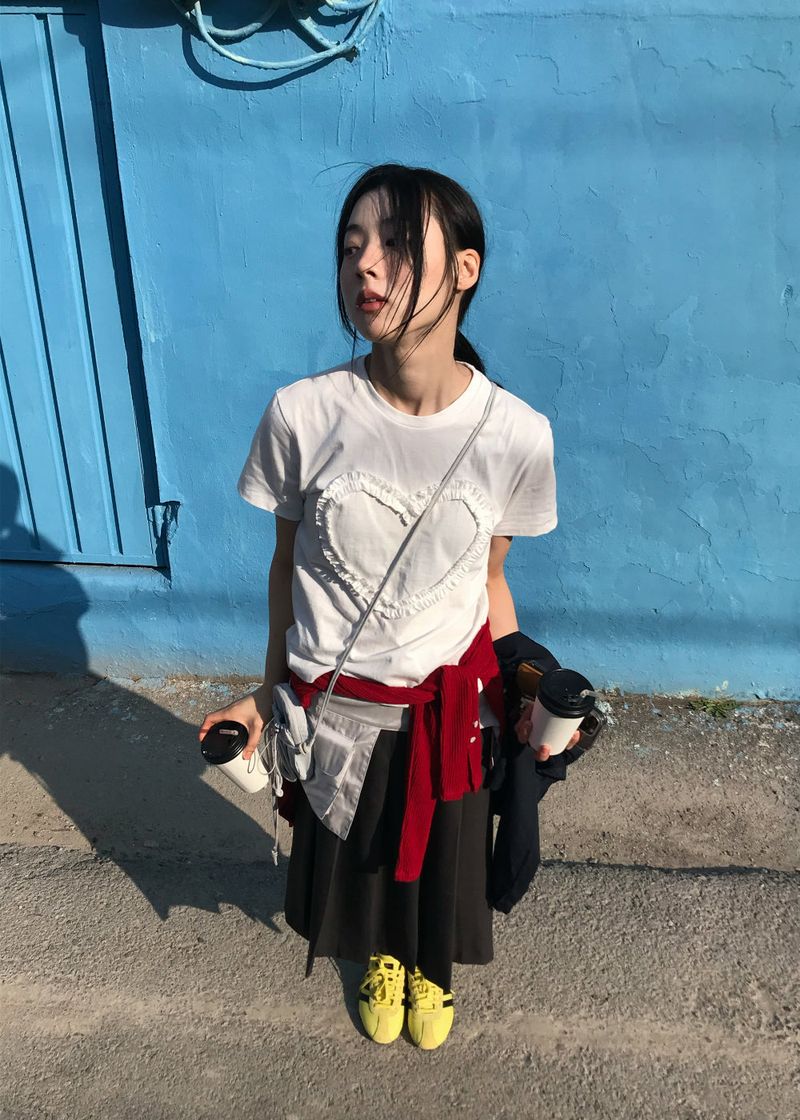 FRILL HEART T-SHIRT