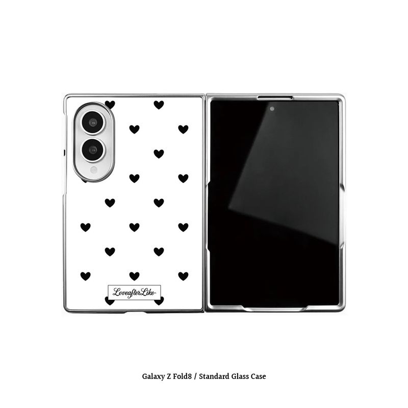 black love dot Z Fold series Standard Glass Phonecase