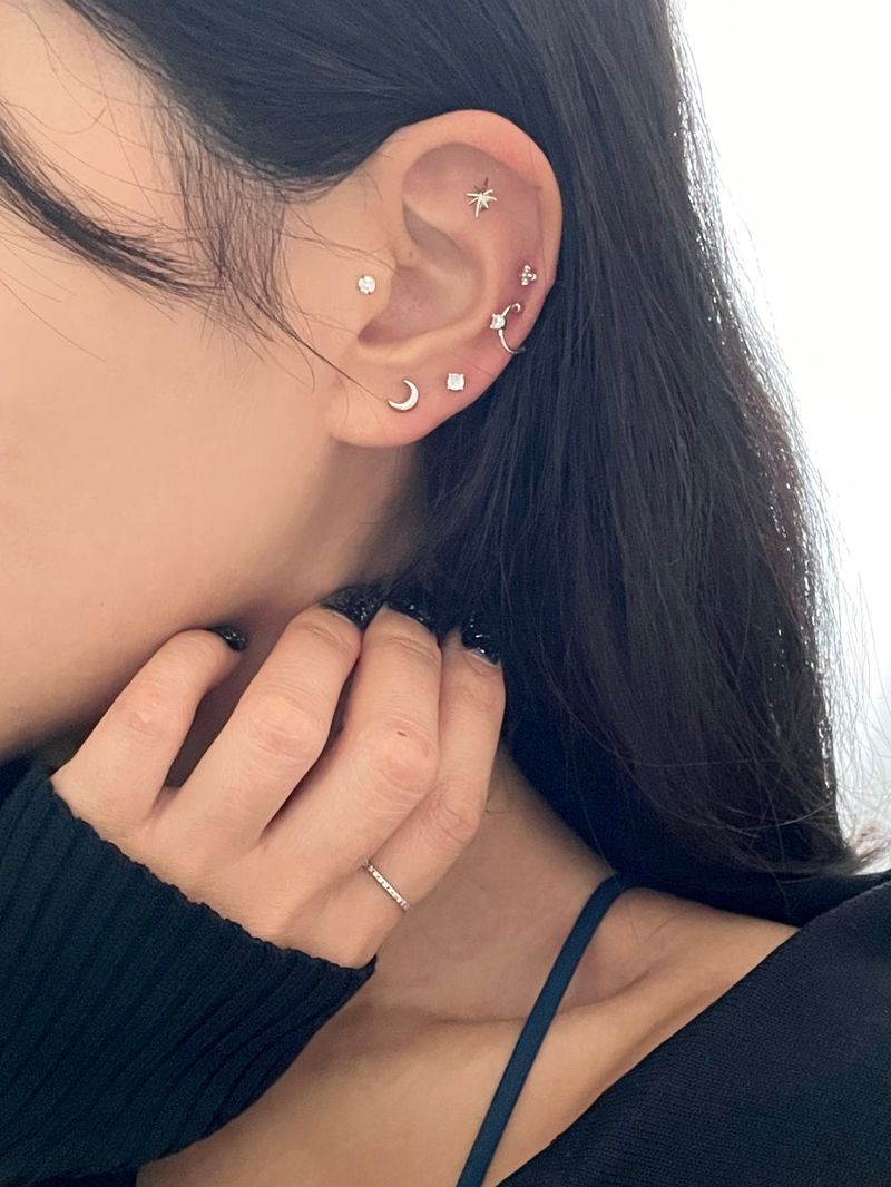 [5 set] moon twinkle piercing set