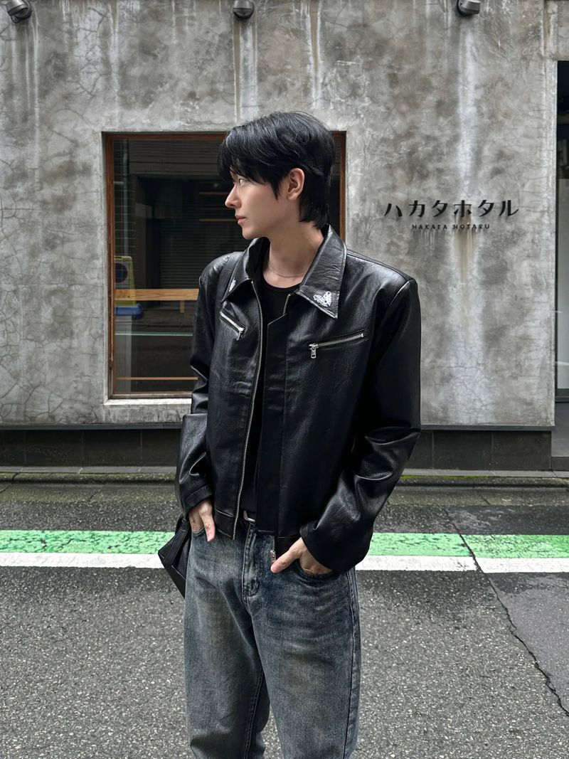 WHAT A LOOK（ワット ア ルック）の「セーヌクロップドレザージャケット（ジャケット/アウター）」