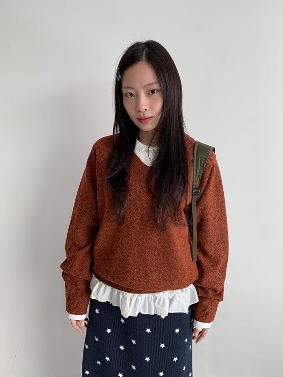 BAON（バオン）の「Husit Color Wool V-Neck Knit（Tops）」