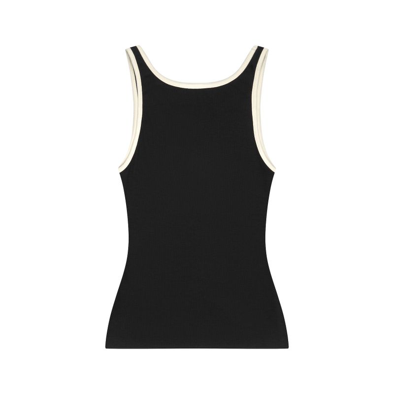 DVRK PRIVÉ MONOGRAM LOGO TANKTOP - BLACK