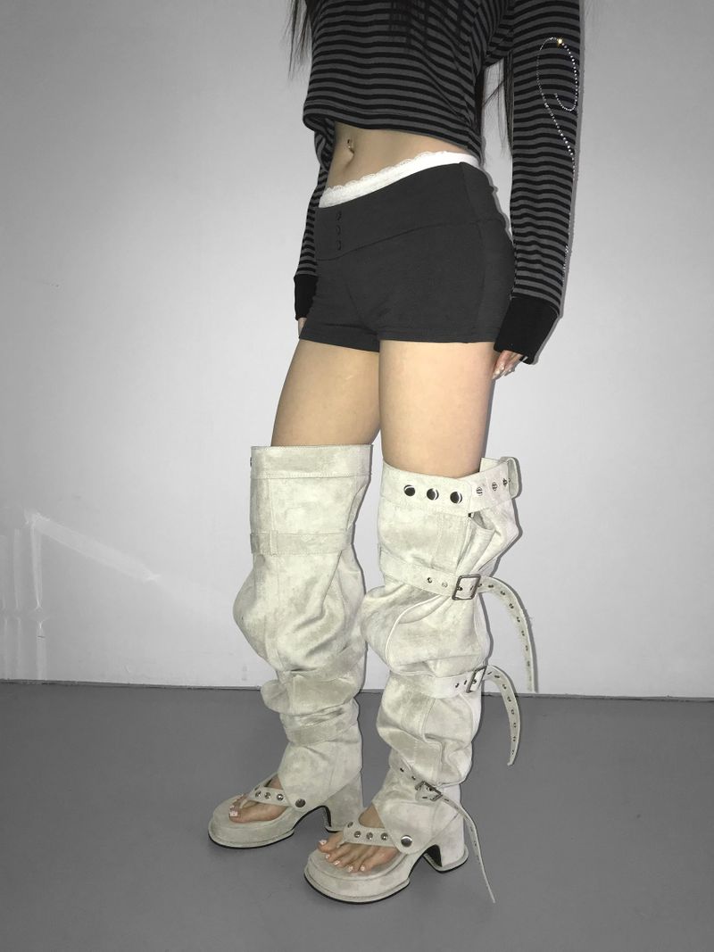 レイテンシーオープントゥブーツ(3 color) 