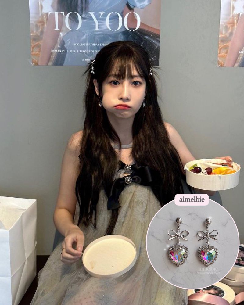 Rainbow Princess Heart Earring (Lovelyz Jiae Earring)