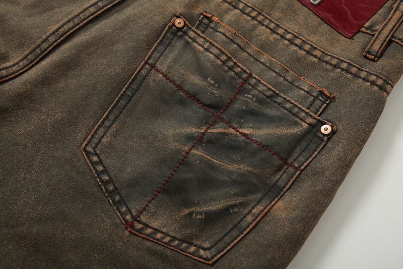 TIE SPRAYED BOOT CUT SUEDE PANTS