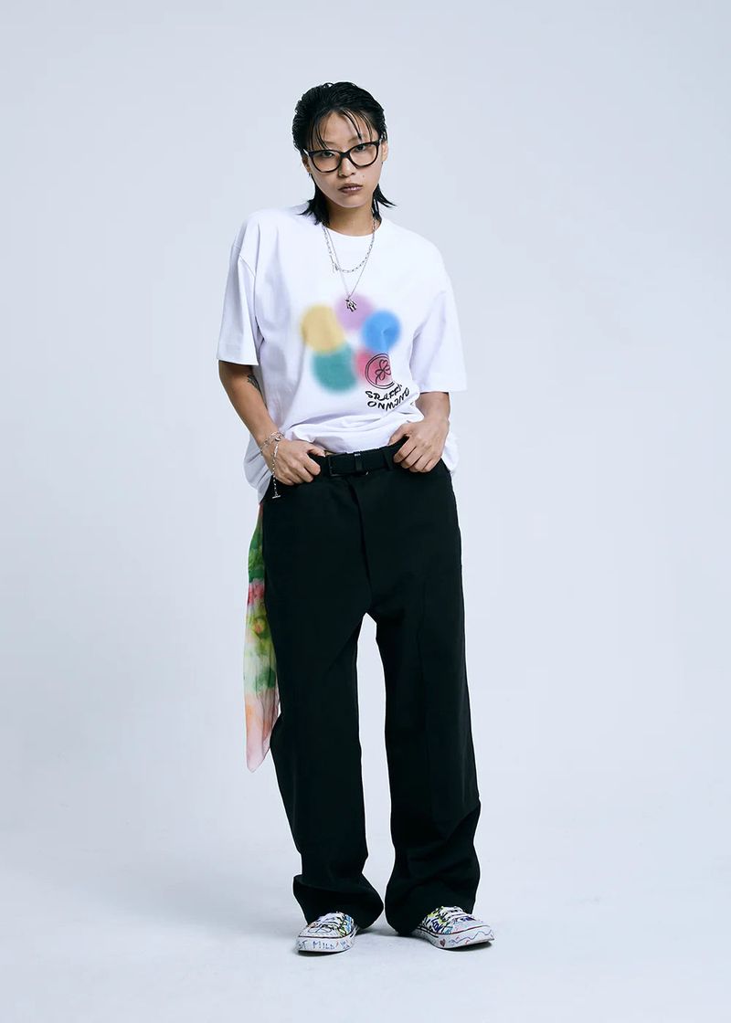 【数量限定】BIG FLOWER BALL SHORT SLEEVE T-SHIRT_WHITE