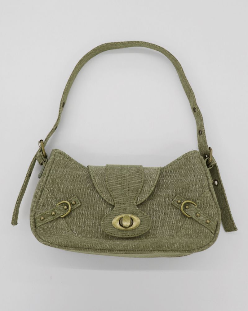 Binbe Vintage Washing Green Shoulder Bag