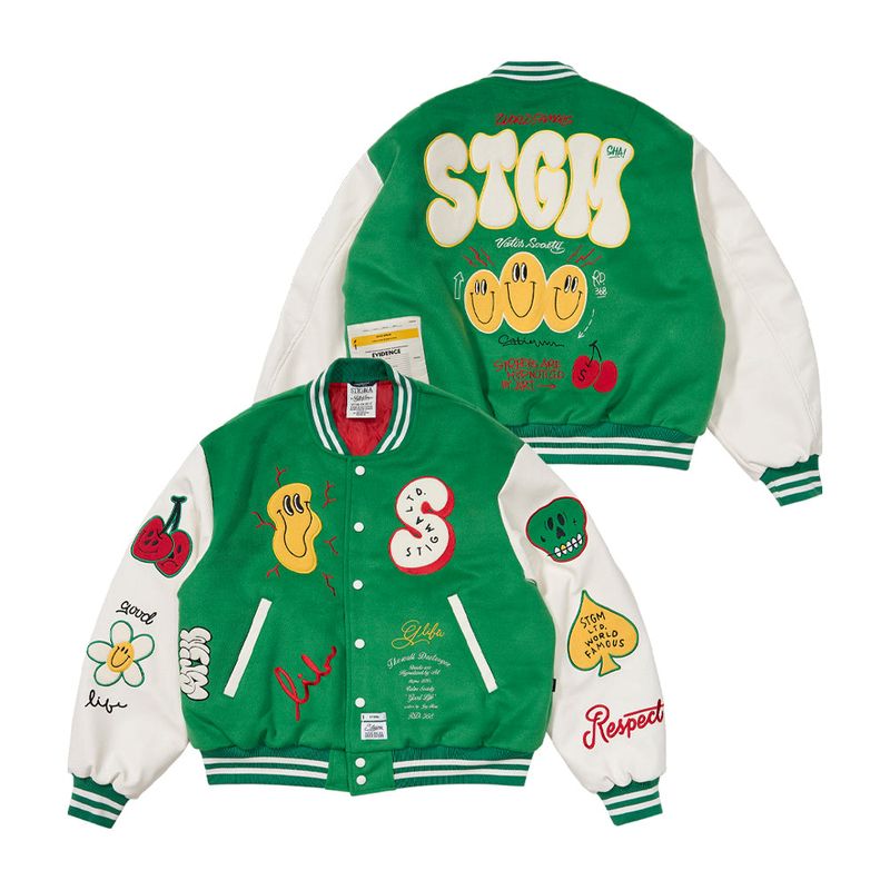 STIGMA(スティグマ)の「STGM OVERSIZED VARSITY JACKET GREEN / BLACK(Jackets/Outerwear)」