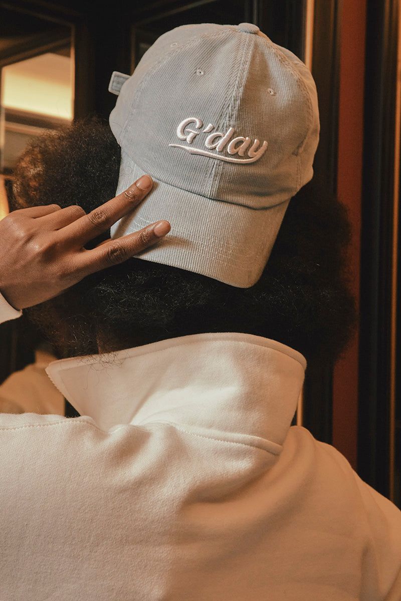 A GOOD DAY（ア グッドデイ）の「G'day coduroy ballcap(sky)（Hats）」