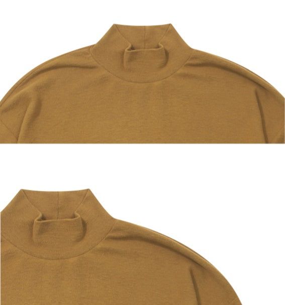 Basic Hlaf Tutleneck knit t-shirt_11color