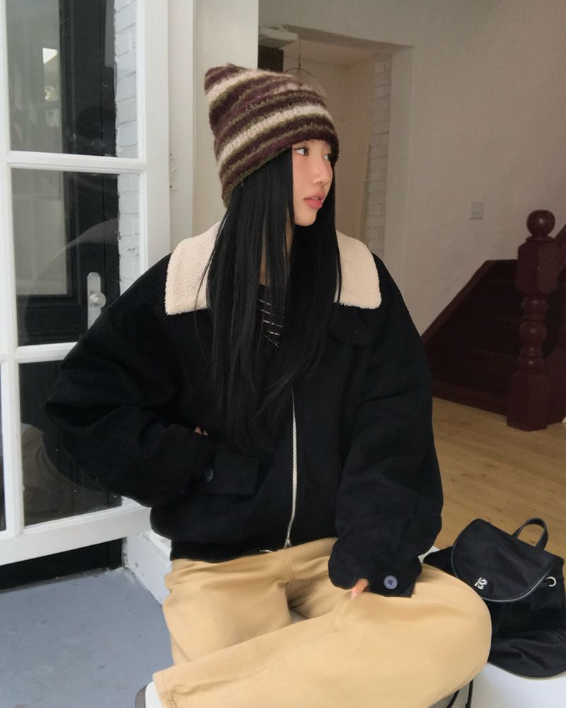 [ORIGINAL]Seren Wool Suede Two-Way Jumper