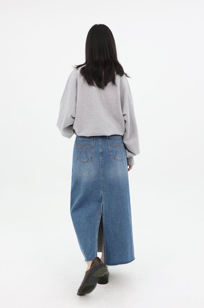 DENIM MAXI SKIRT_BLUE code 26021
