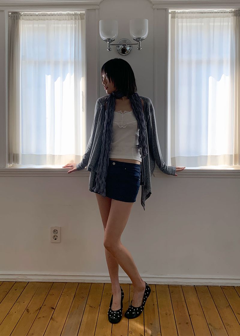 STUD MICRO SKIRT SHORTS