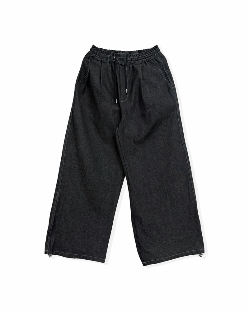 Bin Lettering Raw Wide Denim
