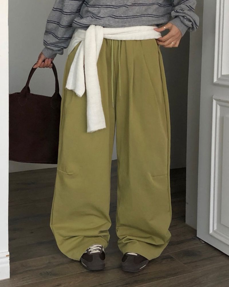 [ORIGINAL] ROSE Pintuck Cotton Pants