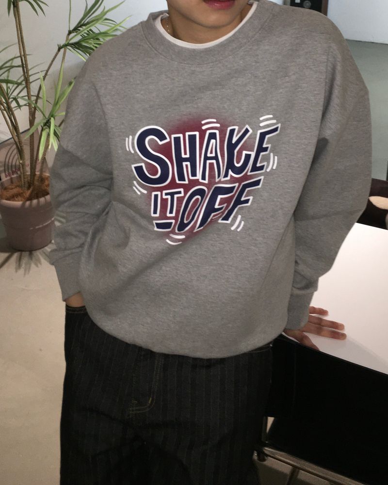 Lettering Paint Cropped Sweatshirt (3c)