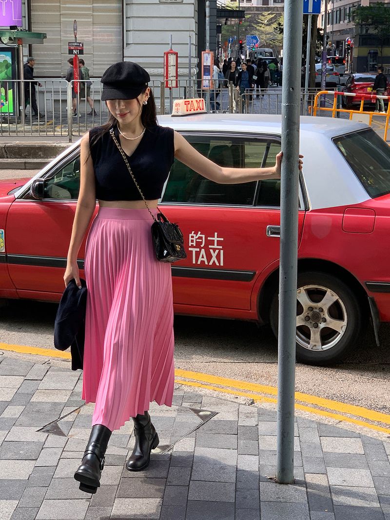 [MADE] LOVE MORE PINTUCK LONG SKIRT
