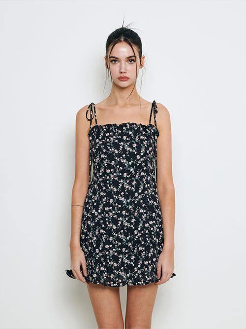 Frill mini dress (flower)