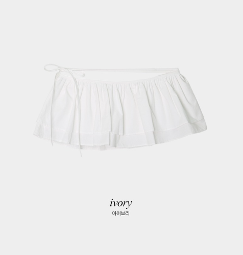 Wrap Frill Layered Mini Skirt (2color)