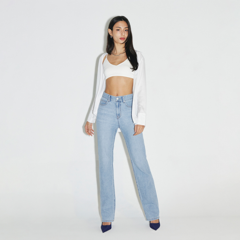 Light Blue Straight Fit Denim - YWD1DNST002