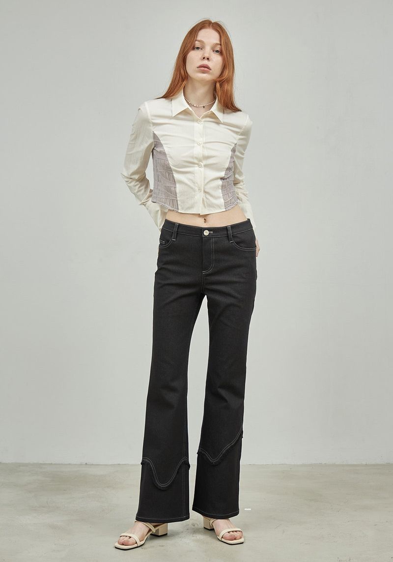 WAVY CROPPED SHIRT
