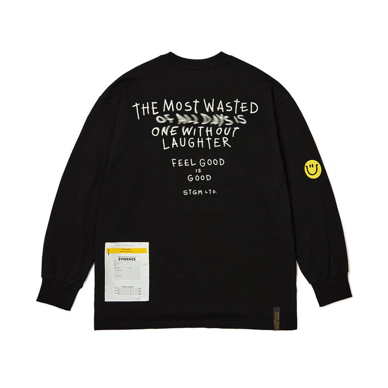 LAUGHTER LONG SLEEVES T-SHIRTS WHITE